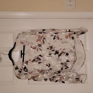 White House Black White Print Wrap Blouse